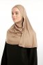 Feriha - Mørk Taupe Viskose Turban Hijab