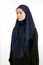 Bengi - Marine Blå Micro Krep Turban Hijab