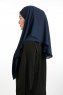 Bengi - Marine Blå Micro Krep Turban Hijab
