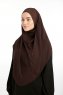 Bengi - Brun Micro Krep Turban Hijab