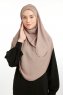 Bengi - Mørk Taupe Micro Krep Turban Hijab
