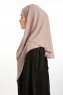 Bengi - Mørk Taupe Micro Krep Turban Hijab