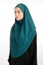 Bengi - Mørkegrøn Micro Krep Turban Hijab