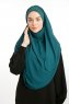 Bengi - Mørkegrøn Micro Krep Turban Hijab