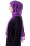 Demet - Mørke Lilla Pashmina Hijab