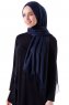 Demet - Marine Blå Pashmina Hijab