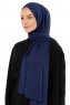 Esra - Marine Blå Chiffon Hijab