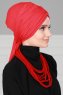Amy - Rød Bomuld Turban - Ayse Turban