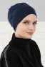 Stella - Marine Blå Bomuld Turban