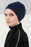 Stella - Marine Blå Bomuld Turban