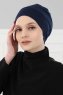 Stella - Marine Blå Bomuld Turban