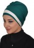Elsa - Mørkegrøn & Creme Bomuld Turban