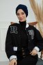 Laura - Marine Blå Bomuld Turban