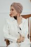 Laura - Taupe Bomuld Turban