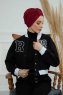 Laura - Bordeaux Bomuld Turban