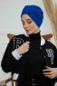 Laura - Blå Bomuld Turban