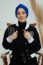 Laura - Blå Bomuld Turban