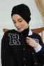Laura - Svart Bomuld Turban
