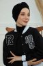 Laura - Svart Bomuld Turban