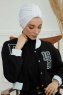 Laura - Hvid Bomuld Turban
