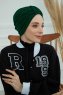 Laura - Mørkegrøn Bomuld Turban