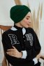 Laura - Mørkegrøn Bomuld Turban
