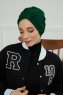 Laura - Mørkegrøn Bomuld Turban