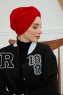 Laura - Rød Bomuld Turban