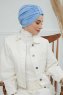 Laura - Sky Blue Bomuld Turban