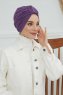 Laura - Violet Bomuld Turban