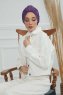 Laura - Violet Bomuld Turban