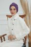 Laura - Violet Bomuld Turban