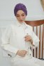 Laura - Violet Bomuld Turban