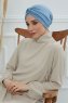 Astrid - Sky Blue Bomuld Turban