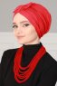 Agnes - Rød Bomuld Turban - Ayse Turban