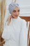 Agnes - Lysegrå Bomuld Turban