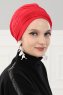 Linda - Rød Bomuld Turban - Ayse Turban