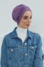 Linda - Violet Bomuld Turban