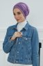 Linda - Violet Bomuld Turban