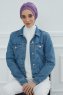 Linda - Violet Bomuld Turban