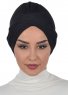 Molly - Sort Lace Bomuld Turban