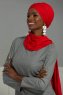 Rebecca - Rød Bomuld Turban - Ayse Turban