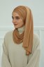 Rebecca - Lysebrun Bomuld Turban