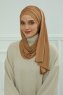 Rebecca - Lysebrun Bomuld Turban