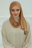 Rebecca - Lysebrun Bomuld Turban