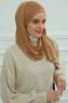 Rebecca - Lysebrun Bomuld Turban