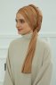 Rebecca - Lysebrun Bomuld Turban
