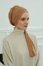 Rebecca - Lysebrun Bomuld Turban