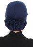 Elisabeth - Marine Blå Bomuld Turban