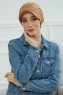 Sandra - Lysebrun Bomuld Turban